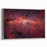 Red Galactic Nebula Wall Art - Cosmic Starry Sky Decor for Home
