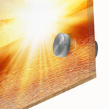 Golden Sunset Over Ocean – Stunning Sun Wall Art on Canvas or Acrylic