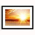 Golden Sunset Over Ocean – Stunning Sun Wall Art on Canvas or Acrylic