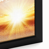 Golden Sunset Over Ocean – Stunning Sun Wall Art on Canvas or Acrylic