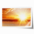 Golden Sunset Over Ocean – Stunning Sun Wall Art on Canvas or Acrylic