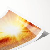 Golden Sunset Over Ocean – Stunning Sun Wall Art on Canvas or Acrylic