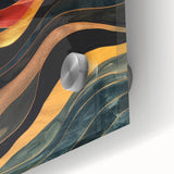 Modern Abstract Sun Art – Elegant Sun Wall Art with Earthy Tones