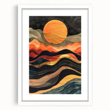 Modern Abstract Sun Art – Elegant Sun Wall Art with Earthy Tones