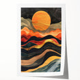 Modern Abstract Sun Art – Elegant Sun Wall Art with Earthy Tones