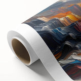 Abstract Sun and Landscape – Bold Sun Wall Art with Dynamic Waves