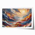 Abstract Sun and Landscape – Bold Sun Wall Art with Dynamic Waves
