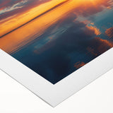 Colorful Sunset Over Lake – Vibrant Sun Wall Art with Reflective Water