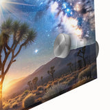 Desert Night Sky and Sun – Cosmic Sun Wall Art with Milky Way View