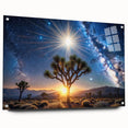 Desert Night Sky and Sun – Cosmic Sun Wall Art with Milky Way View