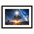 Desert Night Sky and Sun – Cosmic Sun Wall Art with Milky Way View