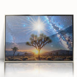 Desert Night Sky and Sun – Cosmic Sun Wall Art with Milky Way View