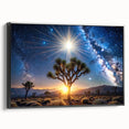 Desert Night Sky and Sun – Cosmic Sun Wall Art with Milky Way View