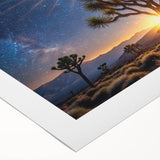 Desert Night Sky and Sun – Cosmic Sun Wall Art with Milky Way View