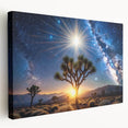 Desert Night Sky and Sun – Cosmic Sun Wall Art with Milky Way View