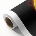 Detailed Sun in Space – Fiery Sun Wall Art with Solar Flares and Stars