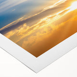 Radiant Sunrise Over Horizon – Peaceful Sun Wall Art with Blue Skies