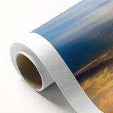 Radiant Sunrise Over Horizon – Peaceful Sun Wall Art with Blue Skies