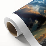 Vibrant Sunset Over Field – Stunning Sun Wall Art with Dramatic Sky