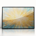 Radiant Sunburst Explosion – Abstract Sun Wall Art with Gold and Blue