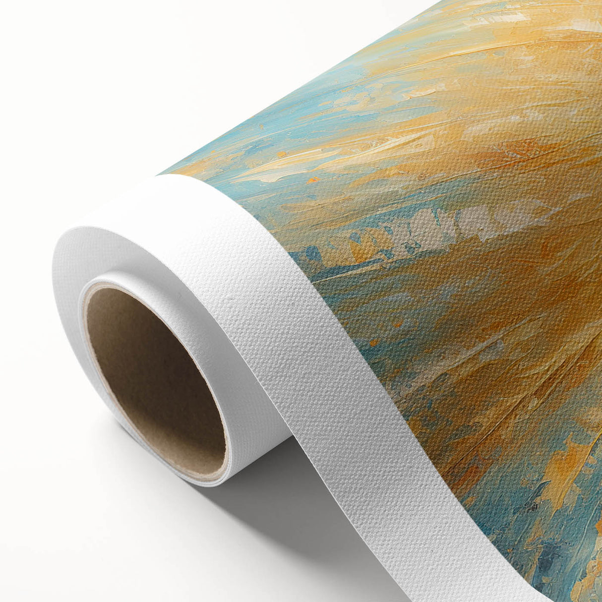 Radiant Sunburst Explosion – Abstract Sun Wall Art with Gold and Blue