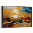 Abstract Golden Sun – Dynamic Sun Wall Art with Warm and Bold Colors
