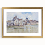 Extra large abstract art print featuring textured strokes in muted earth tones, framed in gold, ideal for living room decor.