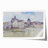 Alfred Sisley-inspired floral art on a rolled print, featuring soft pastel shades.