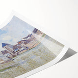 Extra large wall art featuring line art flowers in soft pastel colors on a rolled print, ideal for large living room decor.