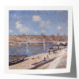 Alfred Sisley floral art on glossy photo print, featuring soft pastel hues.