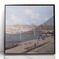 Large abstract wall art by Alfred Sisley, featuring mid-century modernist style in muted earth tones.