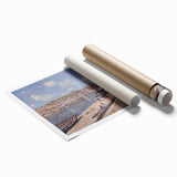 Extra large rolled canvas featuring a muted floral scene, ideal for classy bathroom or large living room wall art.
