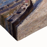 Black and white landscape art painting on stretched canvas featuring a serene river scene, ideal for bedroom wall decor.