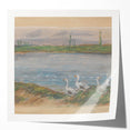 Alfred Sisley-inspired floral landscape print on glossy photo paper, featuring soft pastel colors.