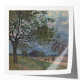 Alfred Sisley-inspired floral landscape on glossy photo print, ideal for art wall dining room or classy bathroom.