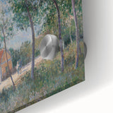 Large abstract wall art by Alfred Sisley in mid-century modernist style on acrylic glass.