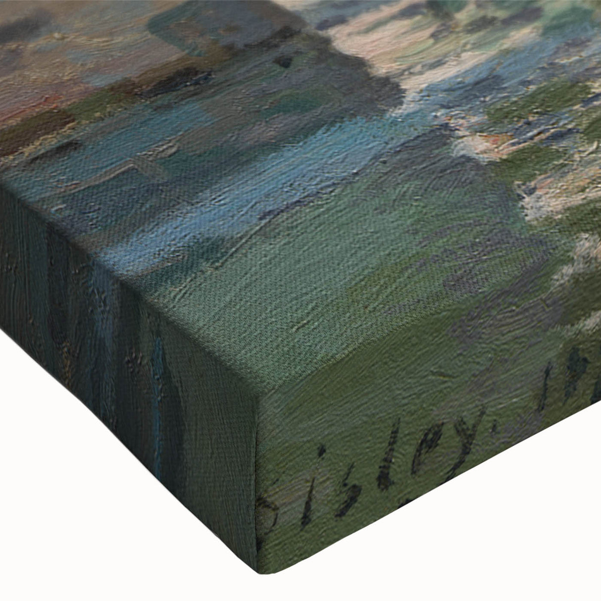Large art canvas featuring a black and white landscape painting, ideal for bedroom wall decor.
