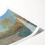 Extra large rolled print featuring line art flowers in soft pastel shades, ideal for large living room wall art.