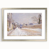 Textured art of abstract river and trees in muted earth tones on a framed silver mat, ideal for bedroom decor.