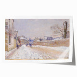 Rolled print of Alfred Sisley's impressionist floral scene in soft greens and blues, ideal for art wall dining room.