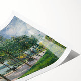 Extra large wall art featuring line art flowers in muted pastel shades on rolled canvas, ideal for large living room decor.