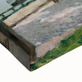 Large art canvas featuring a black and white landscape painting of trees and a river, ideal for bedroom wall decor.