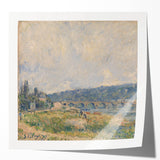Alfred Sisley inspired floral print on glossy photo paper in pastel shades, ideal for art wall dining room.