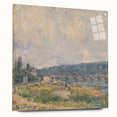Acrylic print of Alfred Sisley's impressionist painting, featuring soft pastel shades.