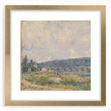 Extra large canvas featuring an abstract art print of Alfred Sisley's impressionist style.