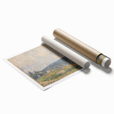 Extra large rolled print of Alfred Sisley's impressionist floral art in soft pastel shades.