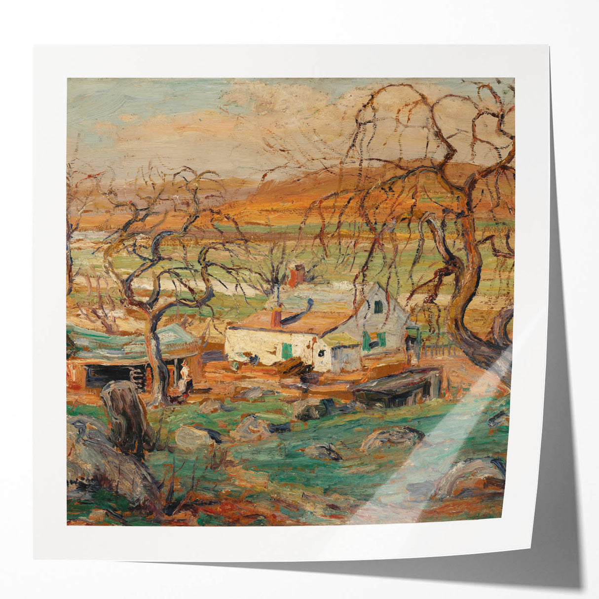 Extra large wall art featuring a floral design by Alfred Sisley, printed on glossy photo paper.
