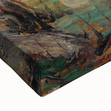 Large art featuring a black and white landscape painting on stretched canvas, ideal for bedroom wall decor.