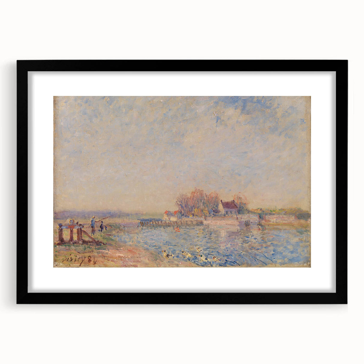 Extra large wall art featuring a colorful abstract print on textured canvas, framed in black, ideal for living room decor.