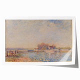 Extra large rolled print of Alfred Sisley's impressionist floral painting in soft pastel shades.